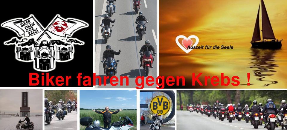 Biker fahren gegen Krebs